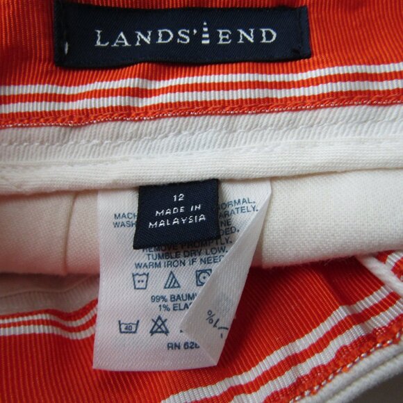 Lands End Women's Jeans 12 White Cropped Wide Leg Selvedge Denim Casual Coastal - Picture 11 of 11